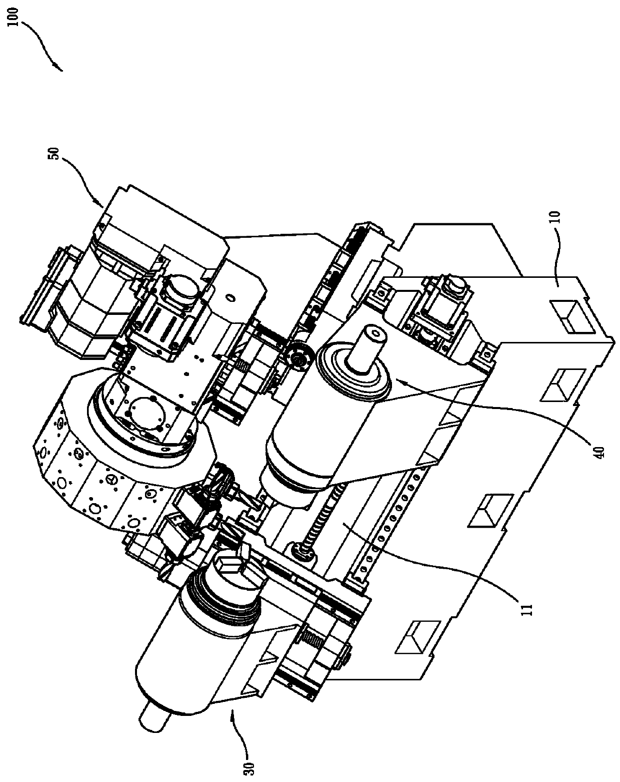 CNC metal machining machine with single tool turret, double spindles and double machining efficiency