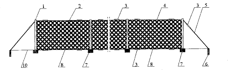 A method of manufacturing a vertical rock net