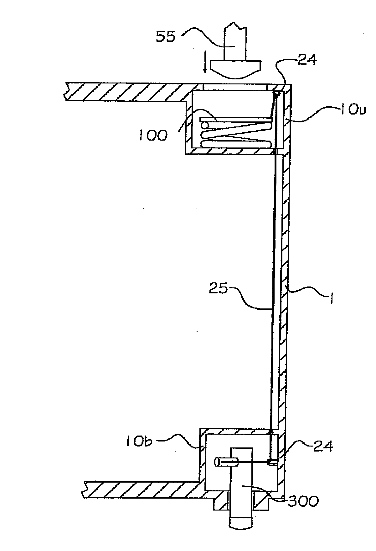 System for connecting and disconnecting containers from a base