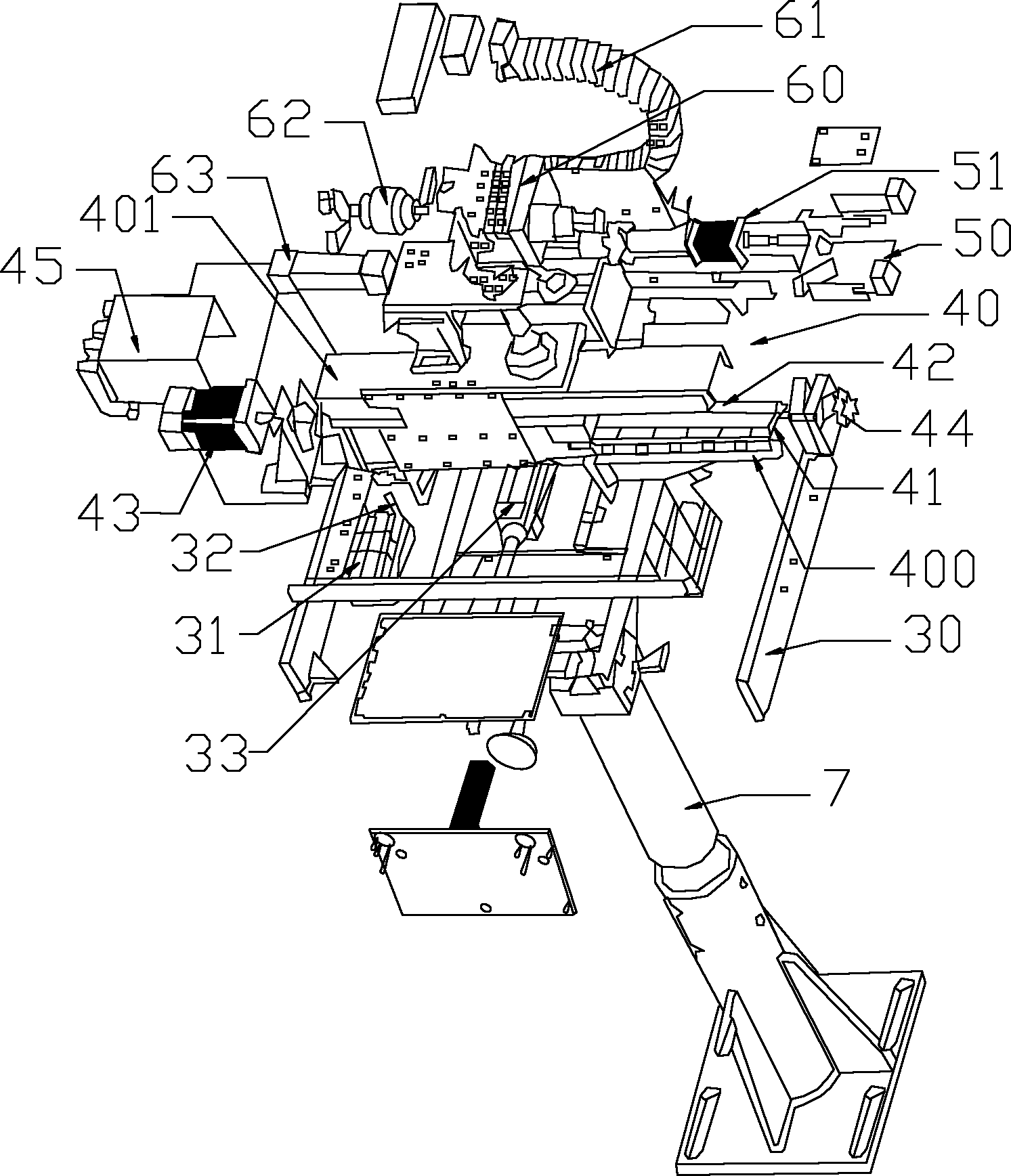 Direct-in/direct-out servo electrical pick-up machine