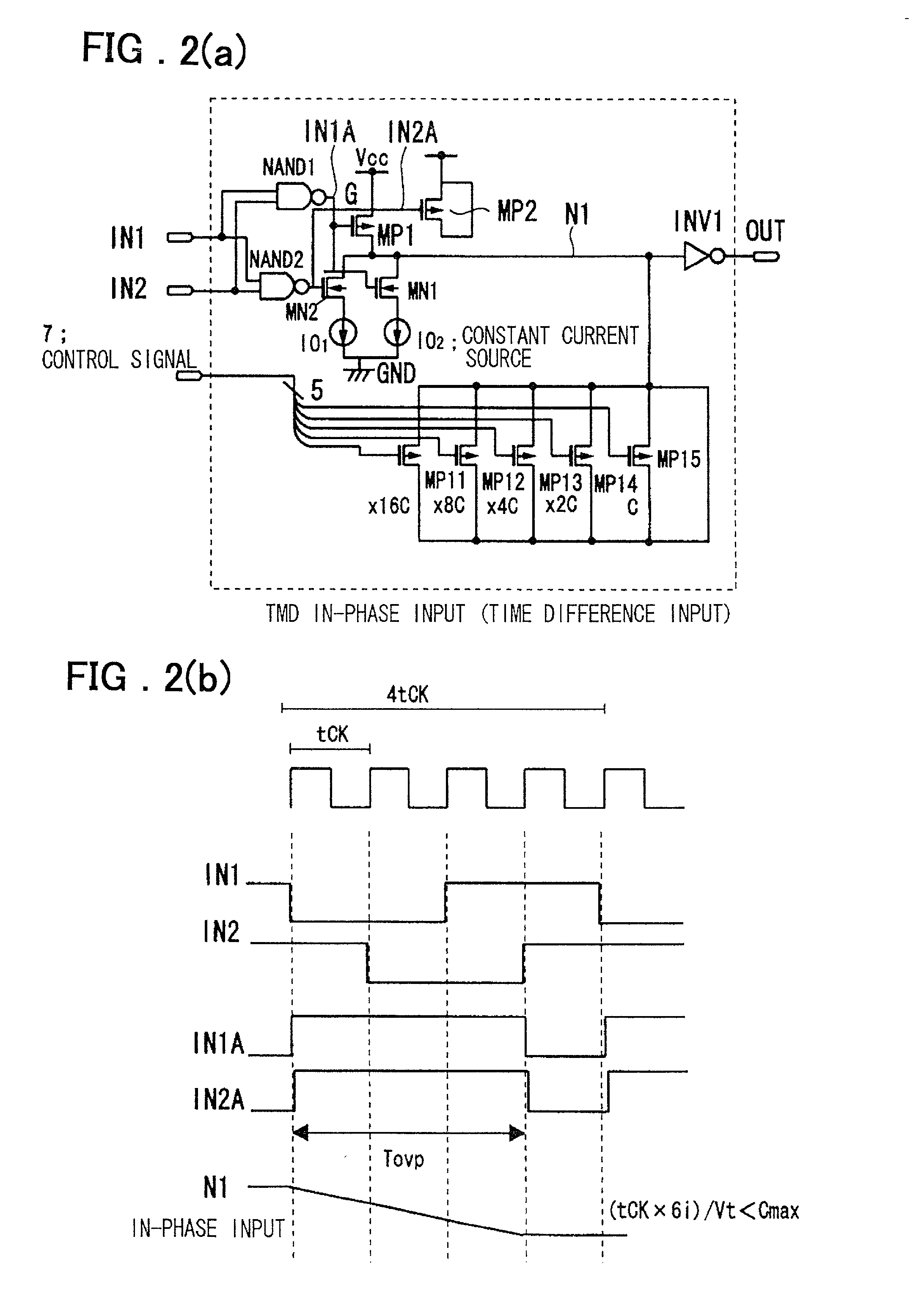 Timing difference division circuit and signal controlling method and apparatus