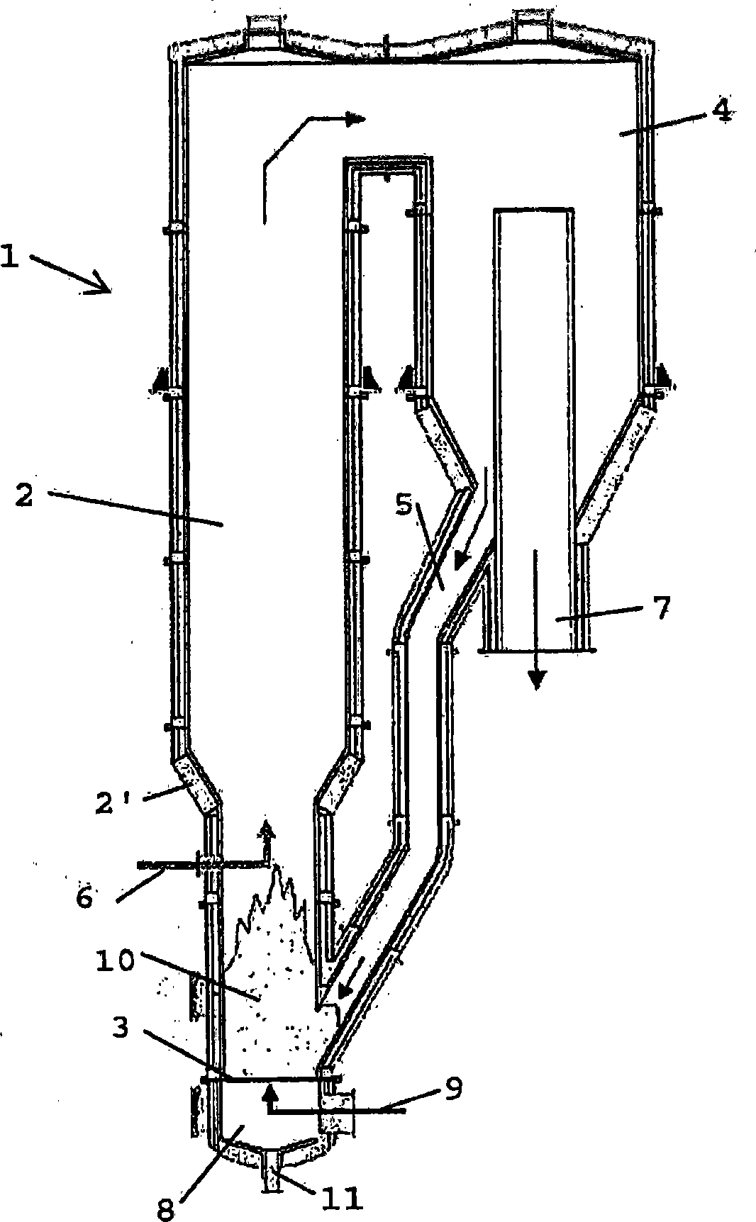 Grid for fluidized bed gasifier