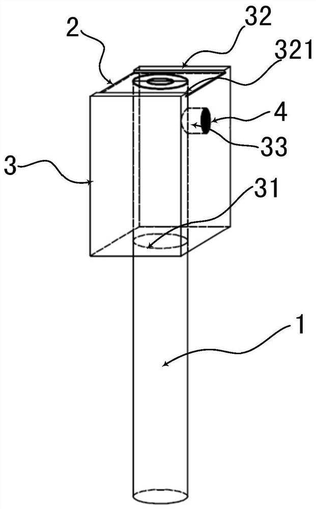 End face pattern centering detection device for coaxial core filter rod