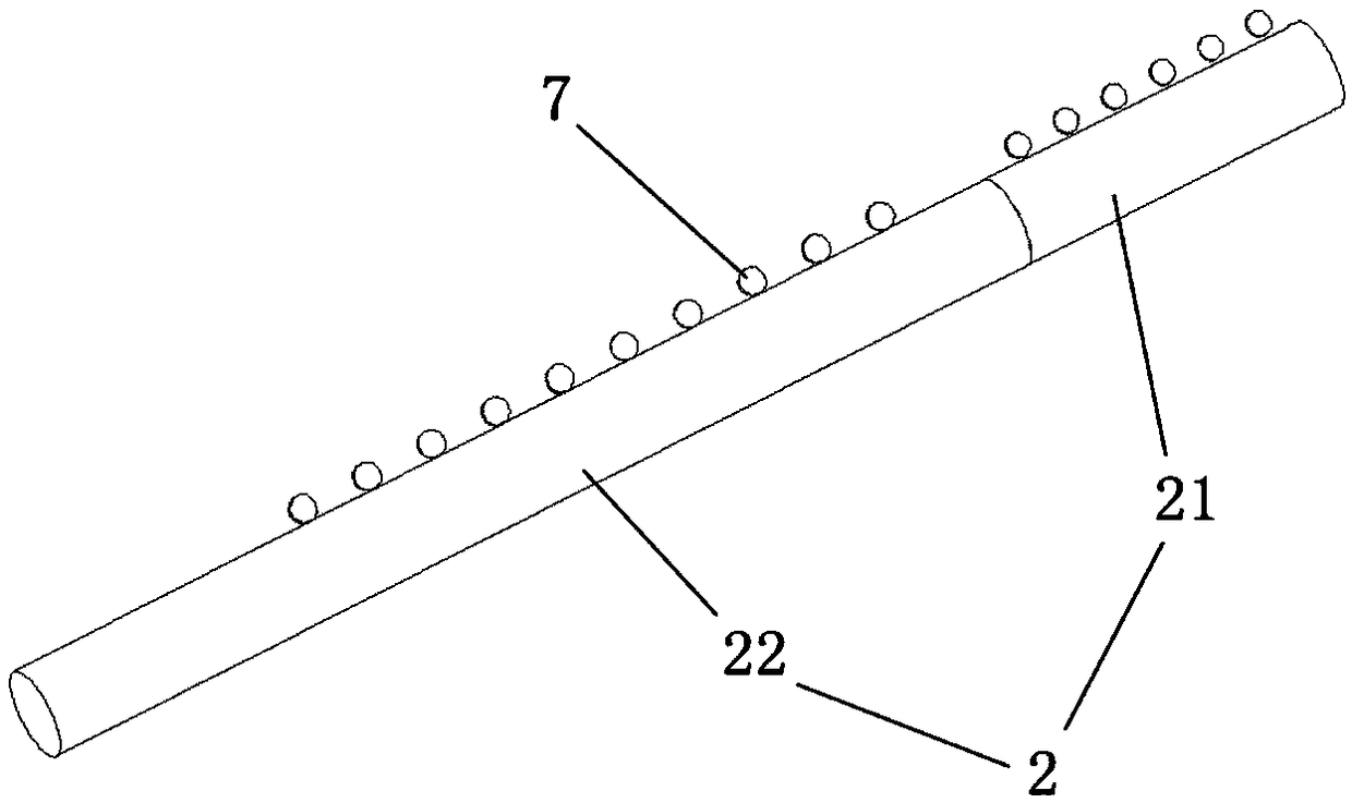 Gas conveying device for algae cultivation in pipelines