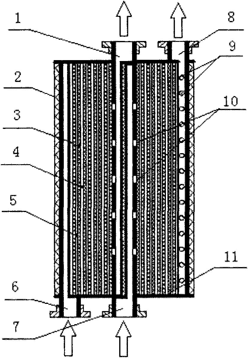 Spiral coil type diffusion dialysis membrane assembly and preparation method thereof