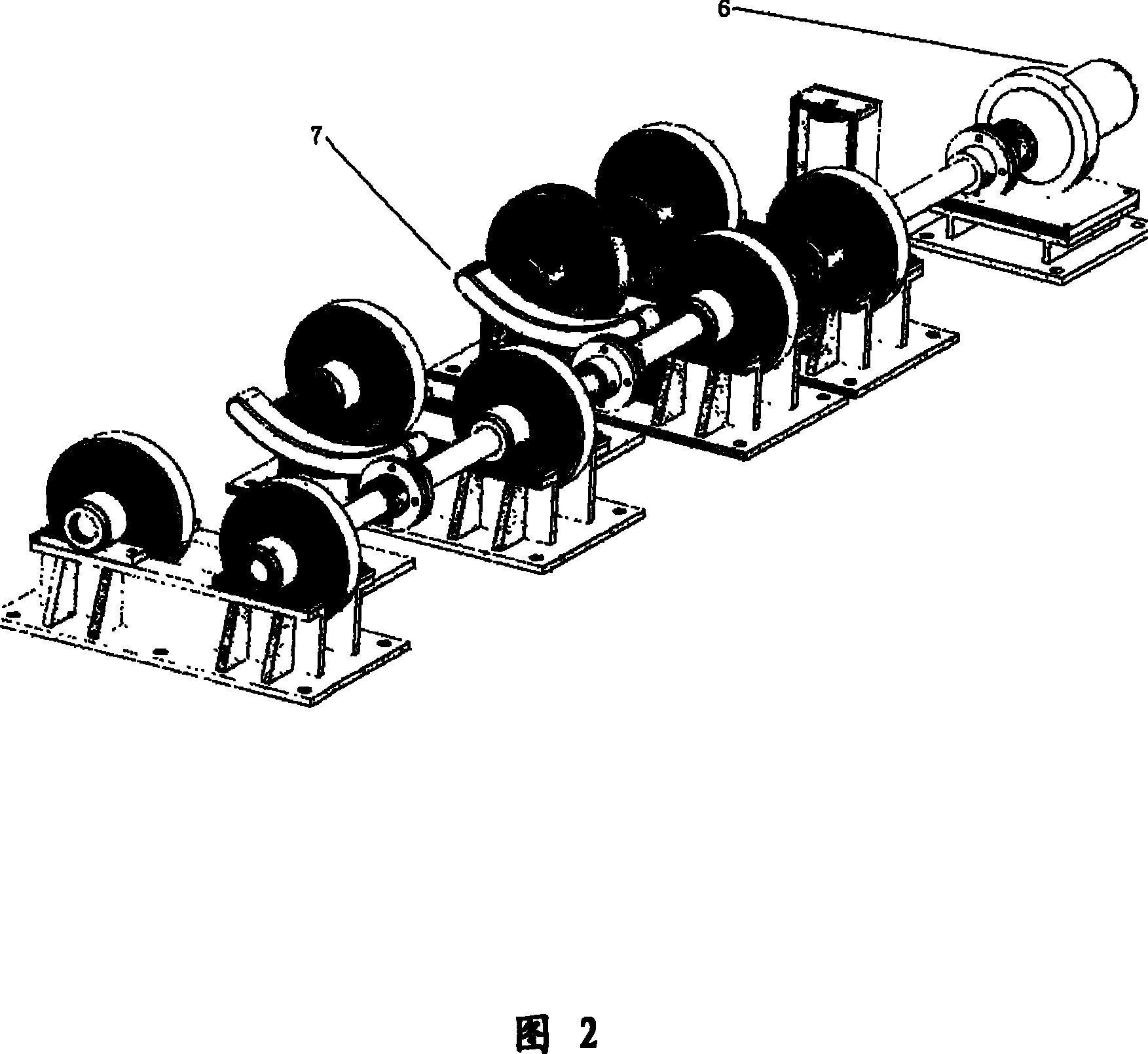 Heavy caliber seamless steel pipe supersonic and vortex combined automatic detection device and uses