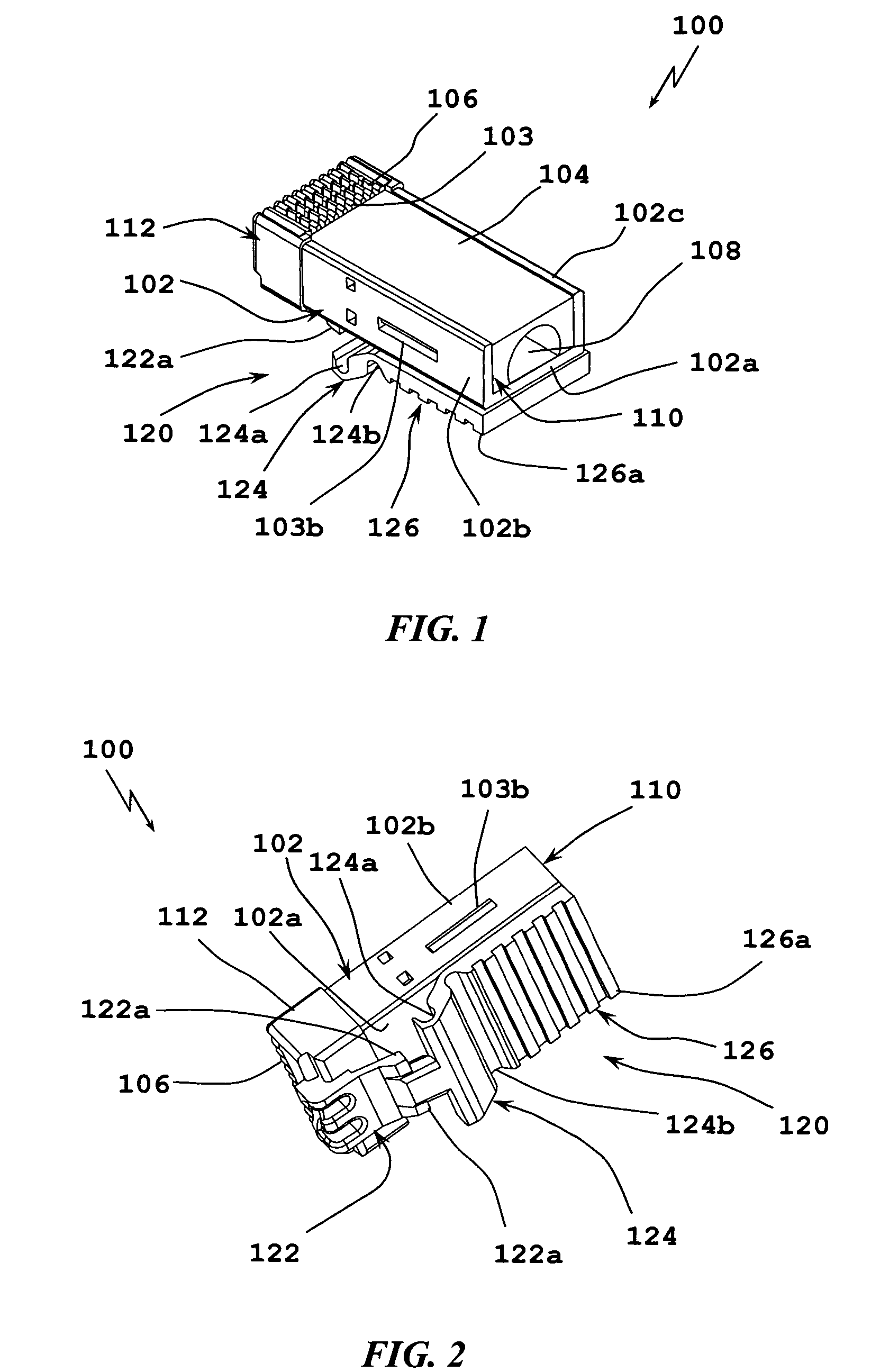 Modular plug with slider latch