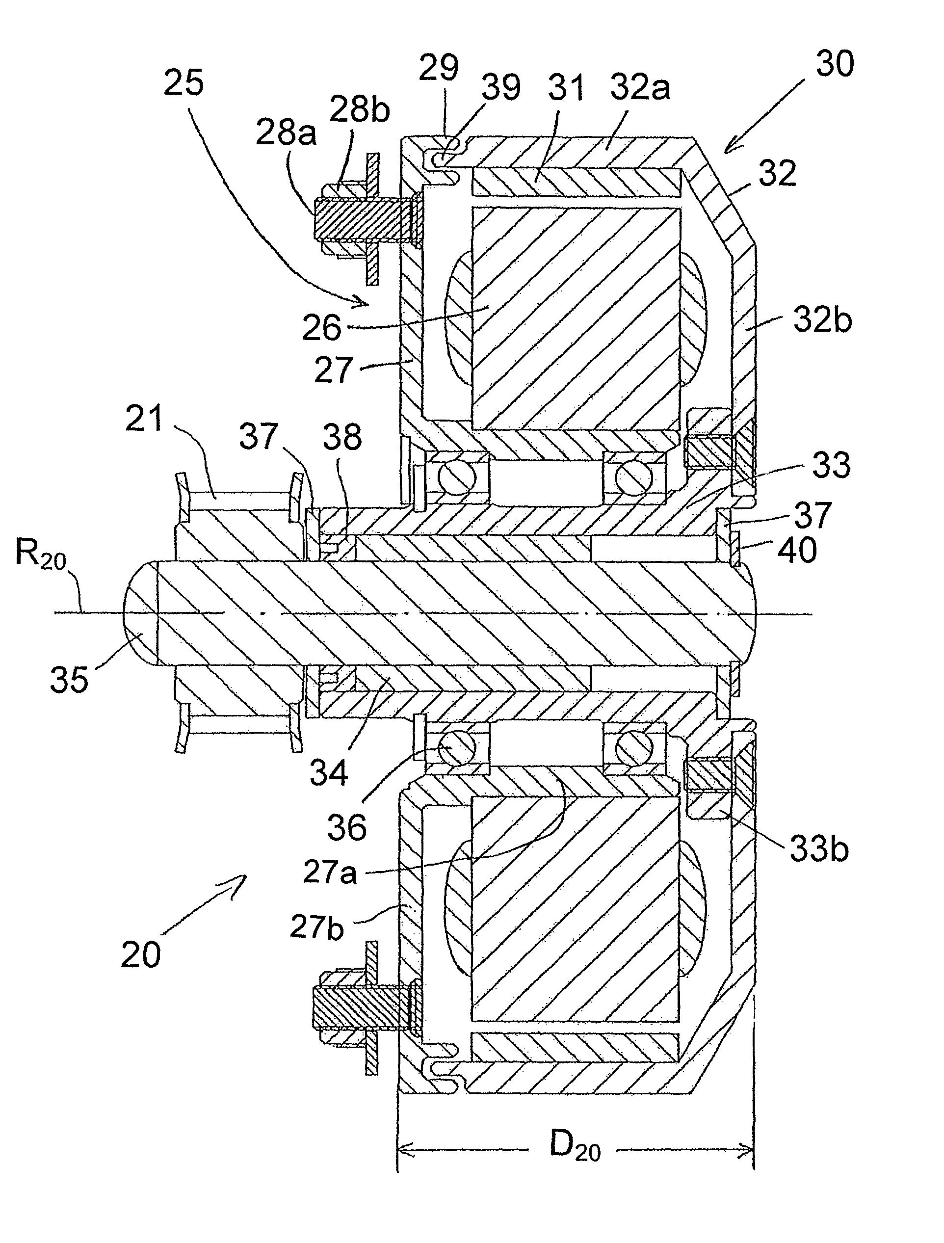 Wheeled vehicle with electric drive in the rear frame triangle and electric motor for a wheeled vehicle