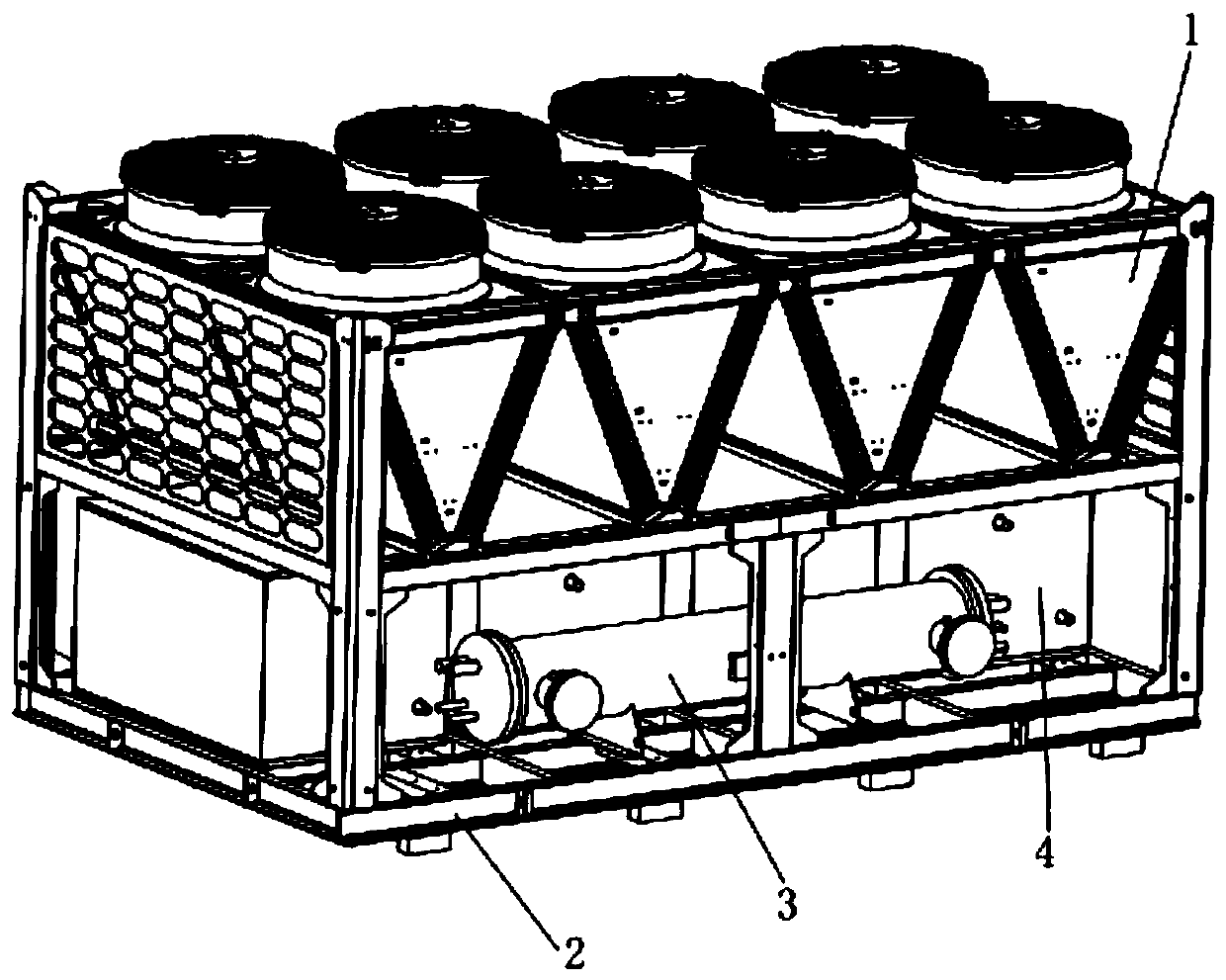 Integrated module capable of being prefabricated and air conditioner unit including integration module