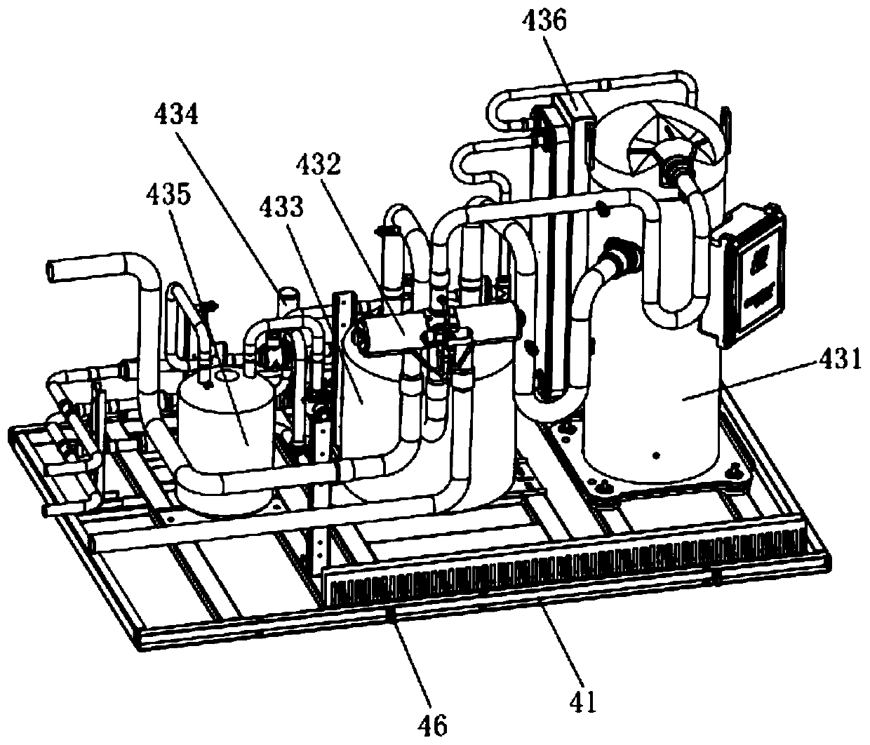 Integrated module capable of being prefabricated and air conditioner unit including integration module