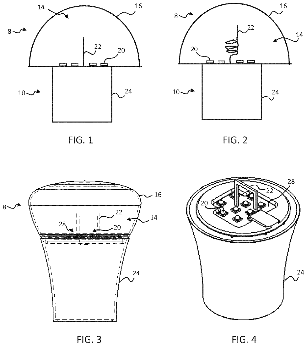 Lighting device with wireless control element