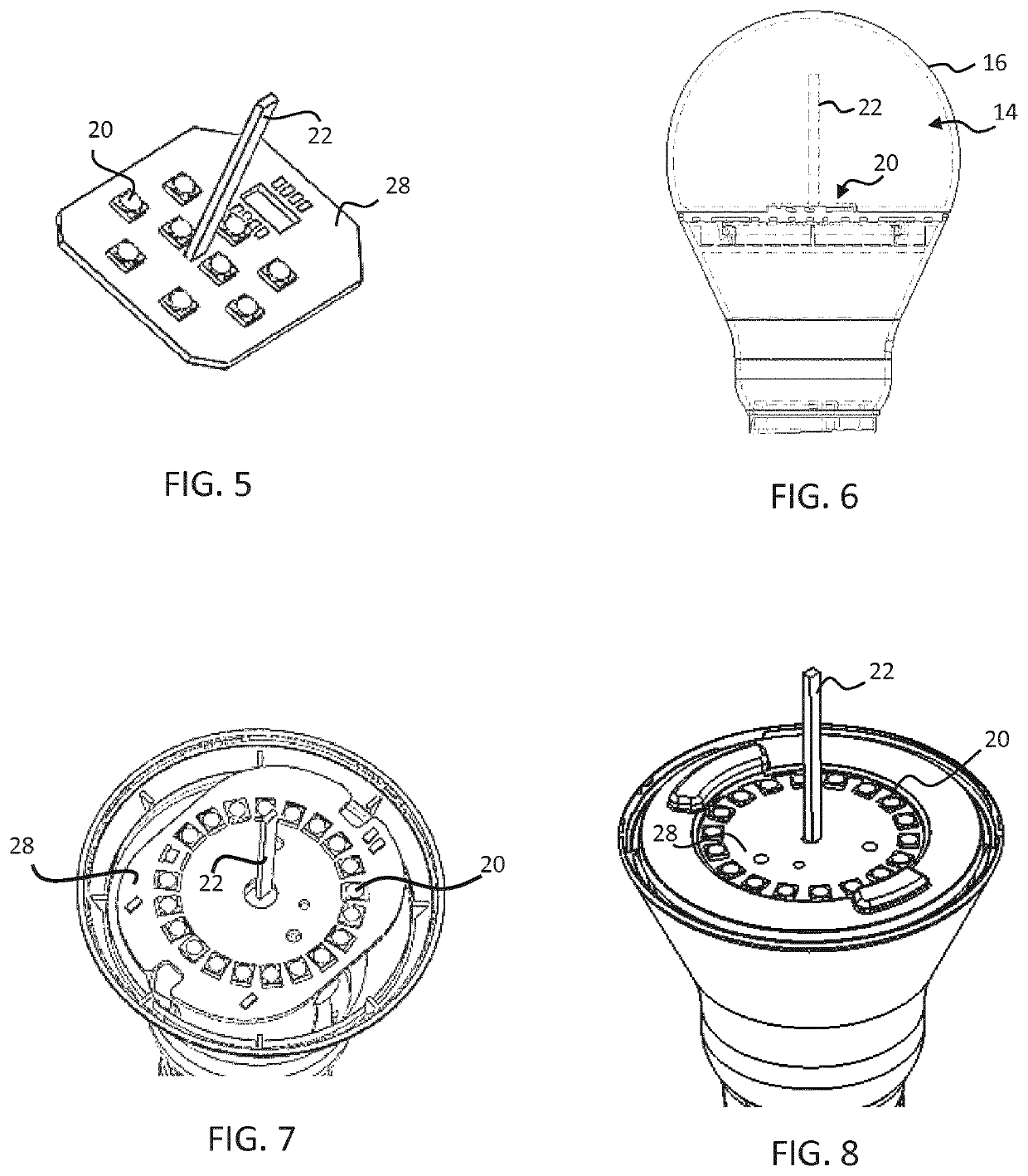 Lighting device with wireless control element