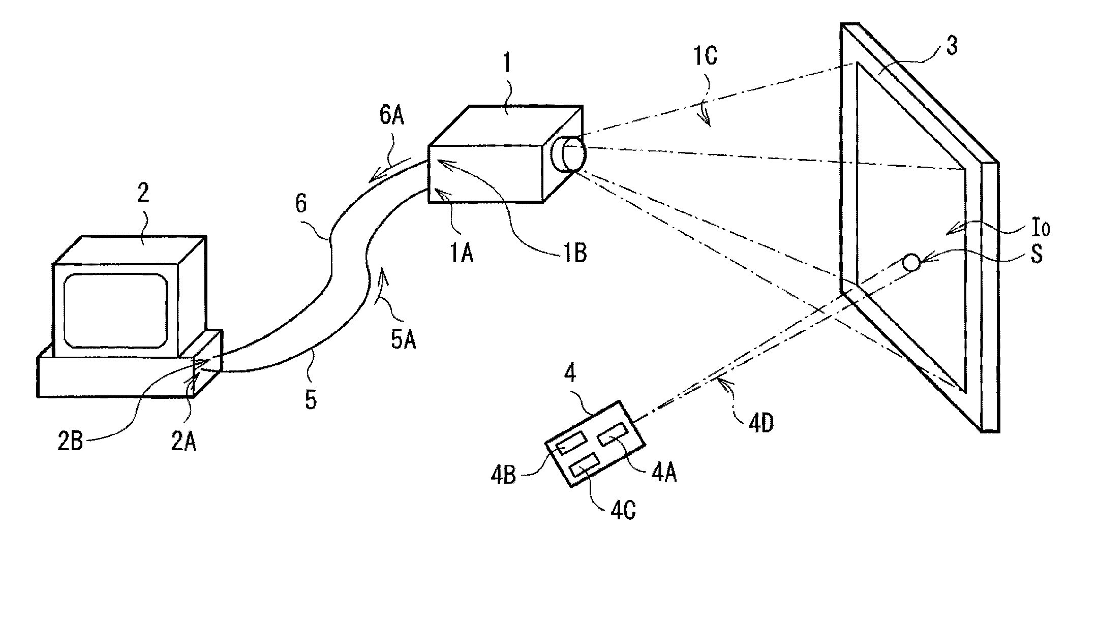 Image display device and position detecting method