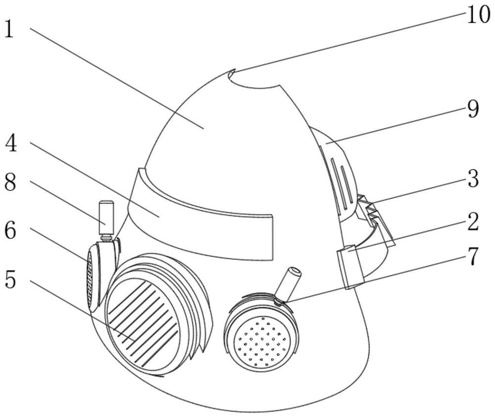 Filtering self-cleaning breathing mask based on electromagnetic ions