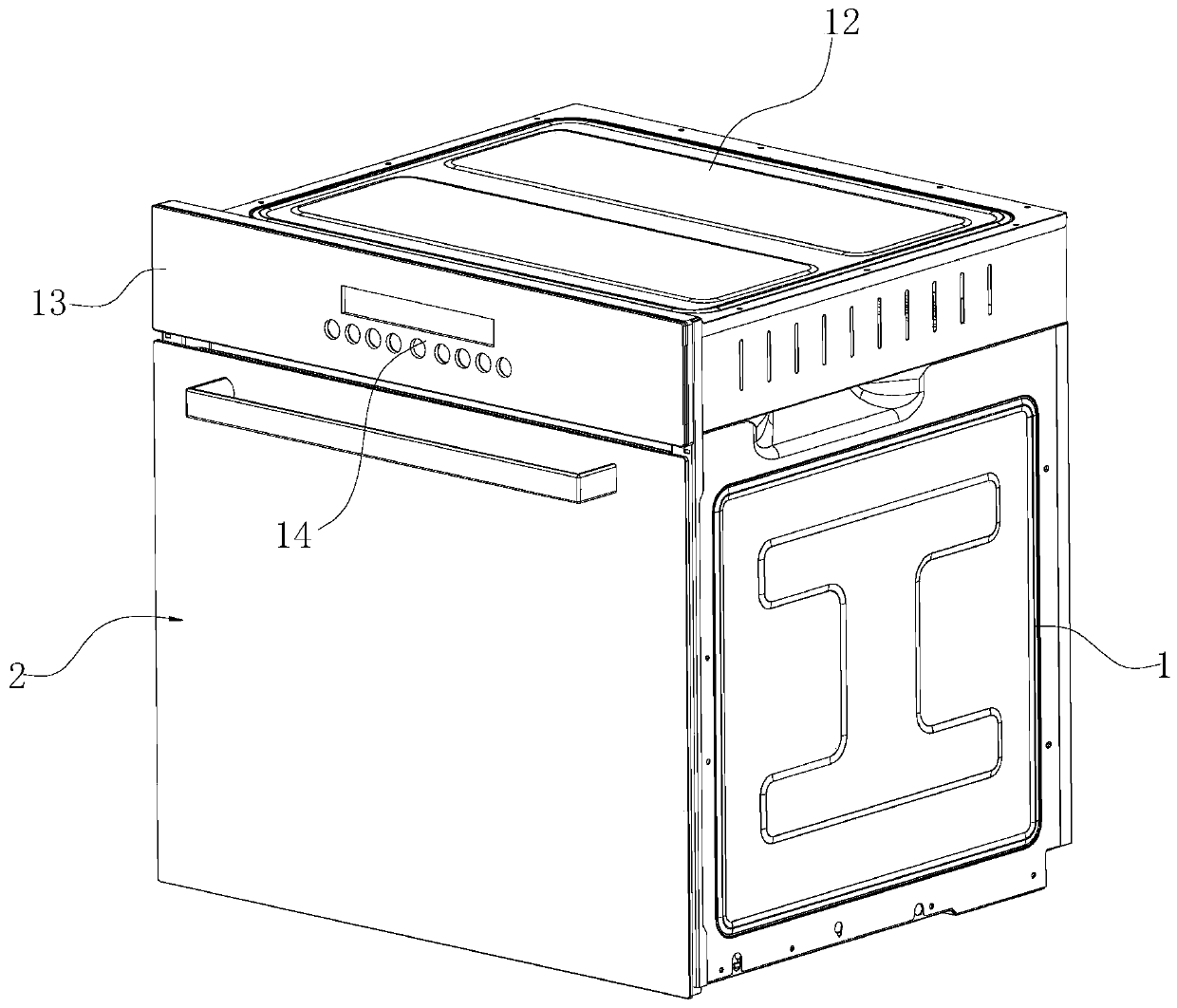 Baking oven with heat dissipation structure