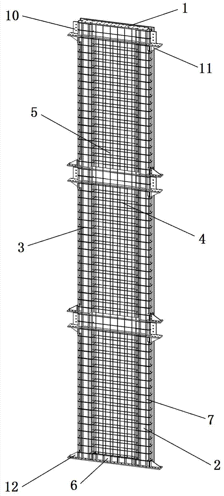Assembled profile steel concrete shear wall structure and its preparation and installing method