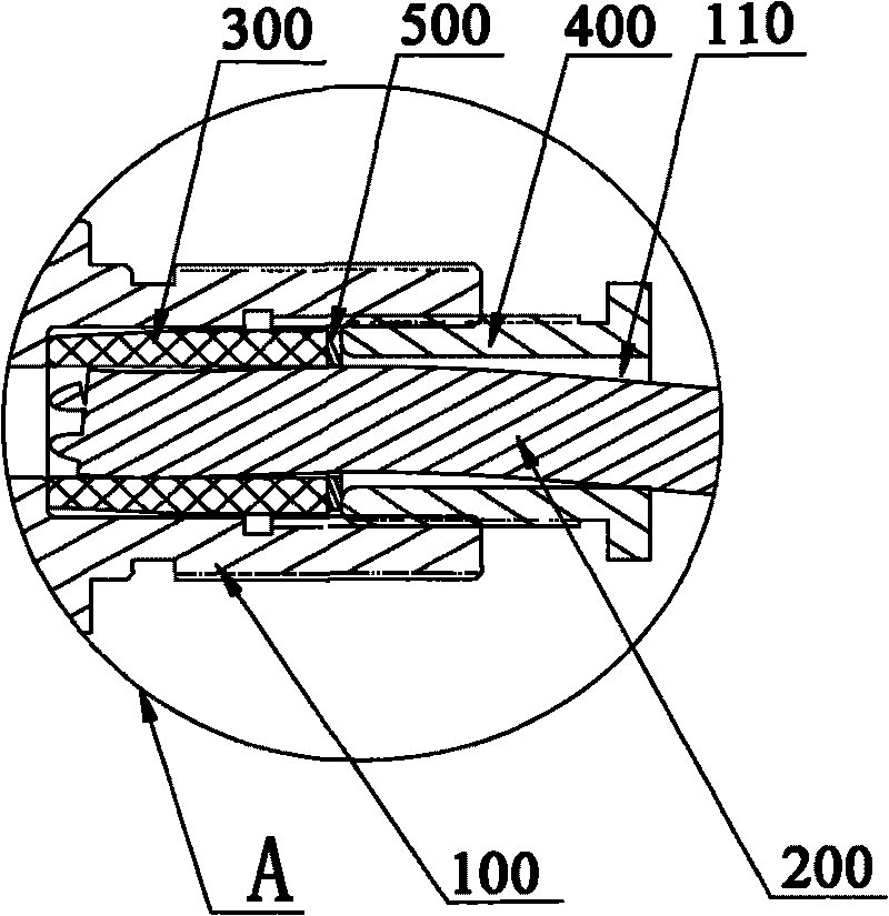 Sealing structure of wire inlet hole and explosion-proof lamp