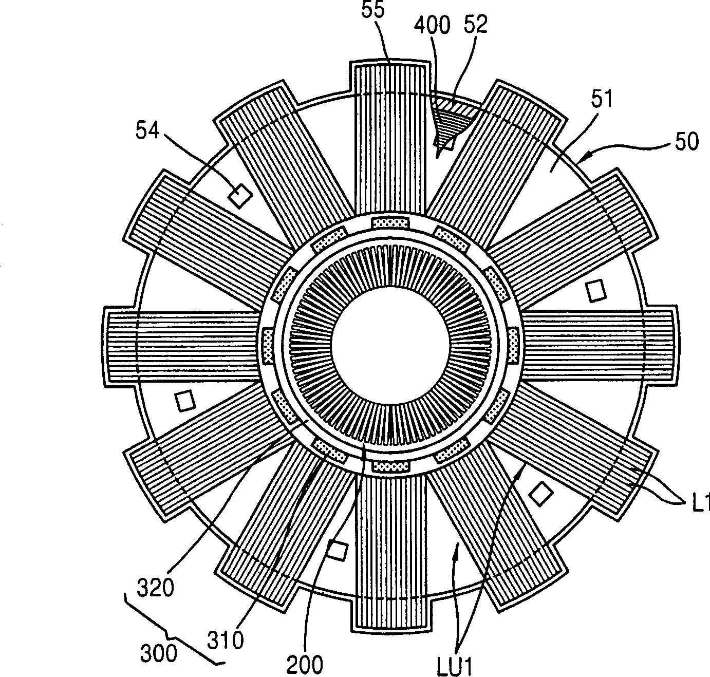 Stator for reciprocating motor and fabrication method thereof