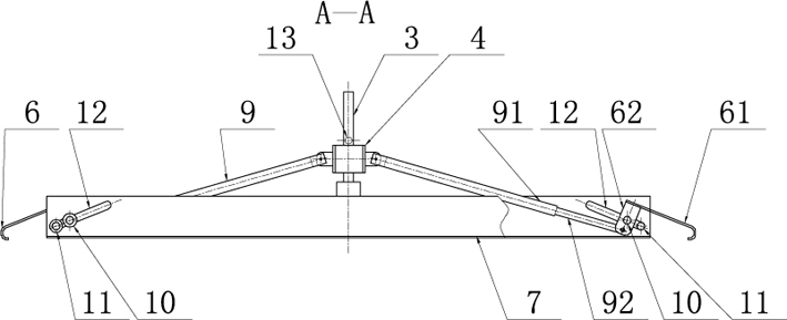 Special lifting frame for heating plate for wood heat treatment