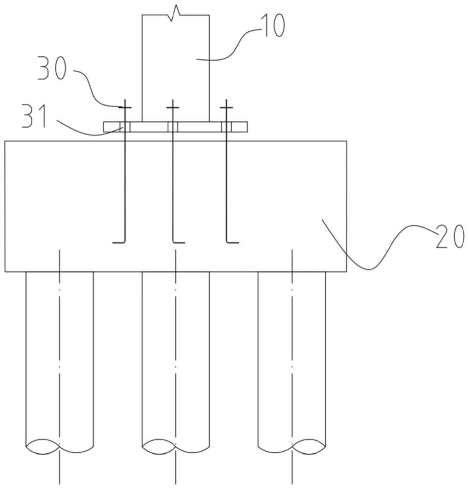 A method for loading and connecting nodes of foundation piles