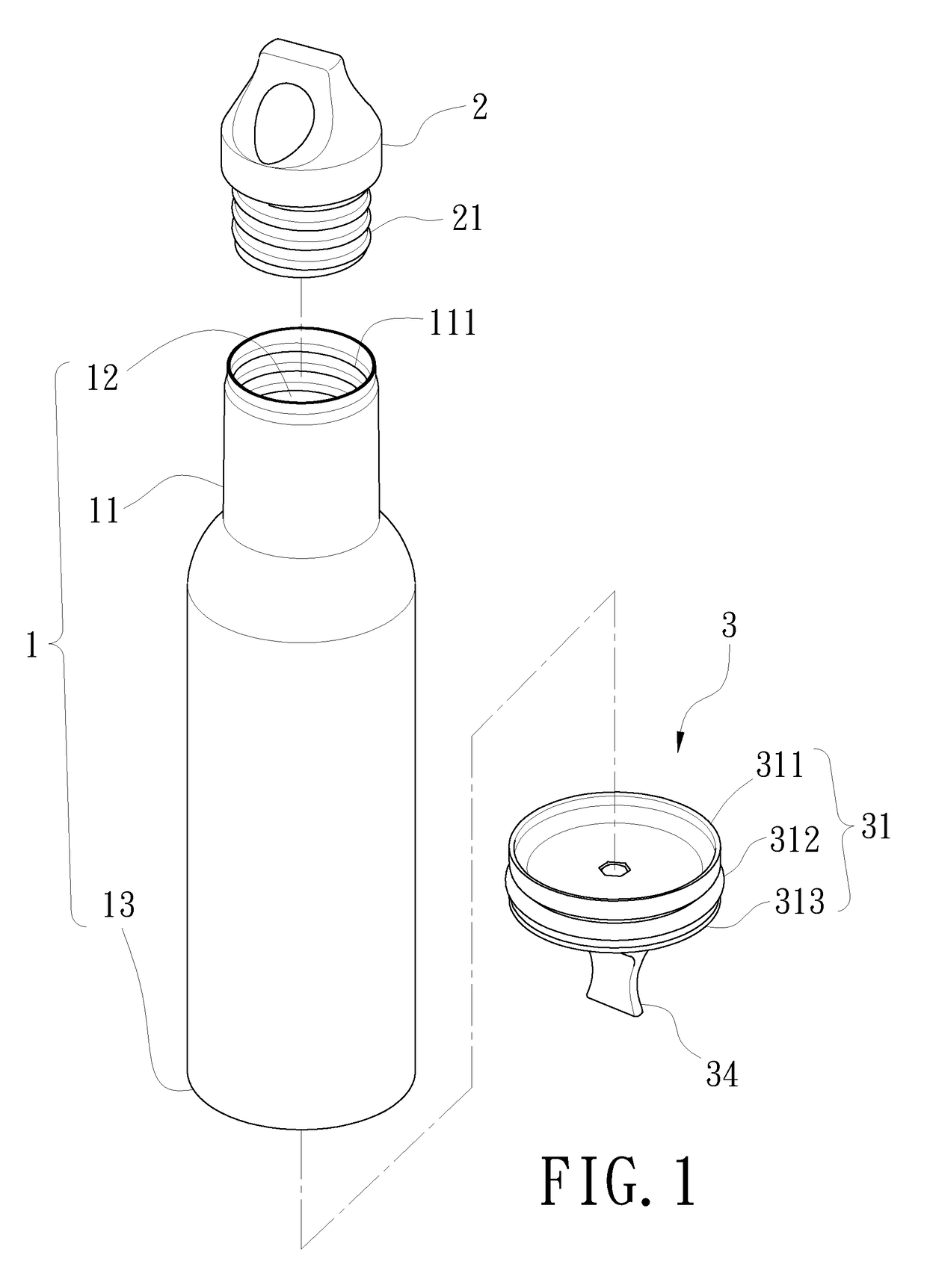 Thermal and cold insulation bottle structure