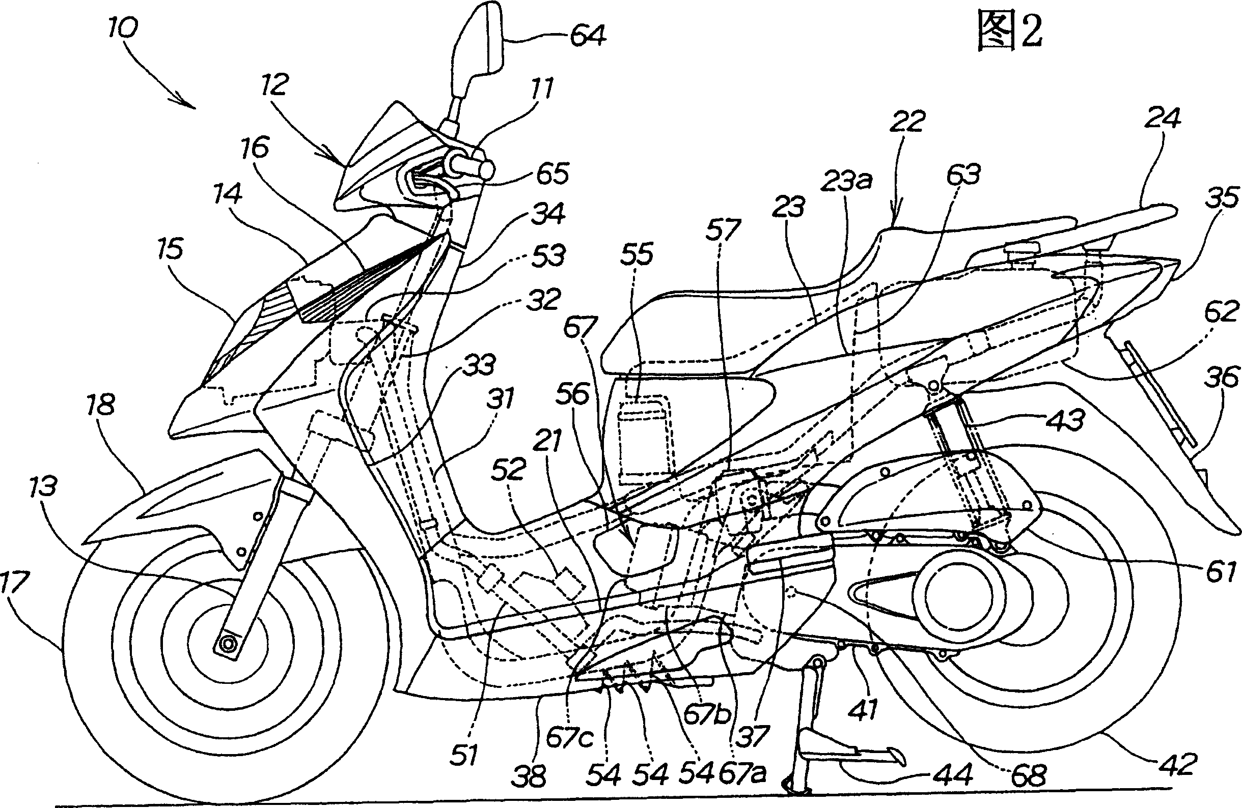 Rear structure of bicycle