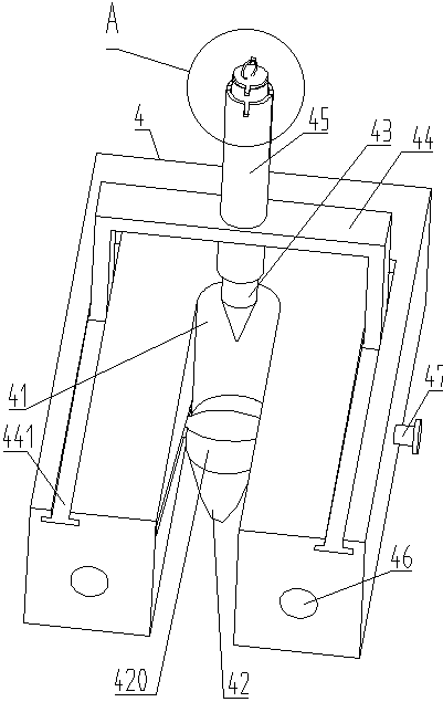 A high-altitude positioning device for the installation hole of living room lamp