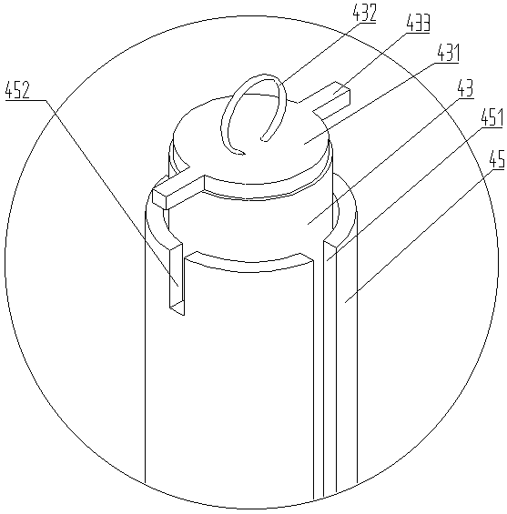 A high-altitude positioning device for the installation hole of living room lamp
