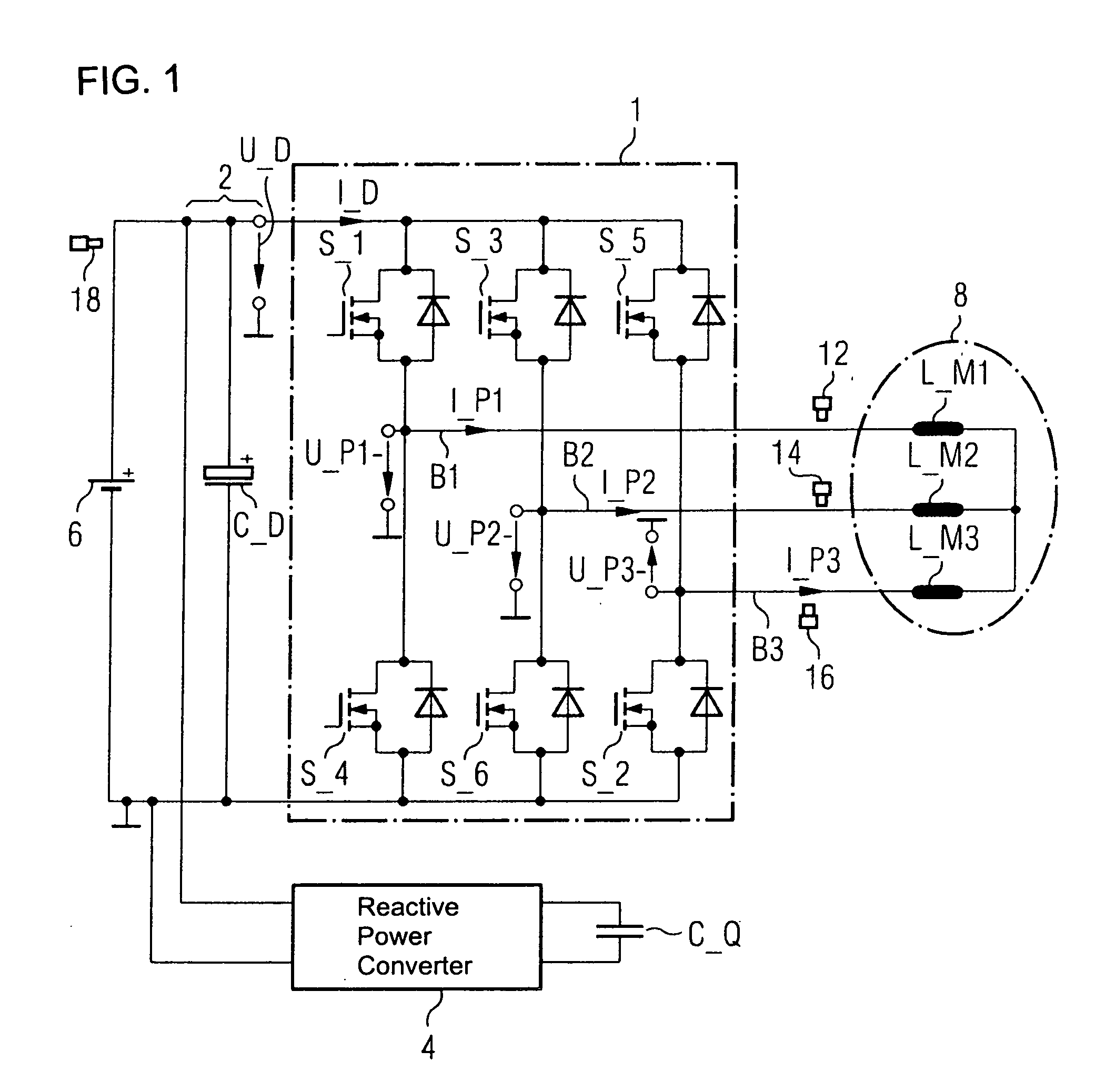 Control device for a three-phase machine and method for operating the control device