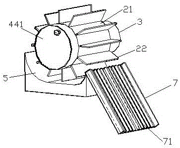 Color selector material distribution device