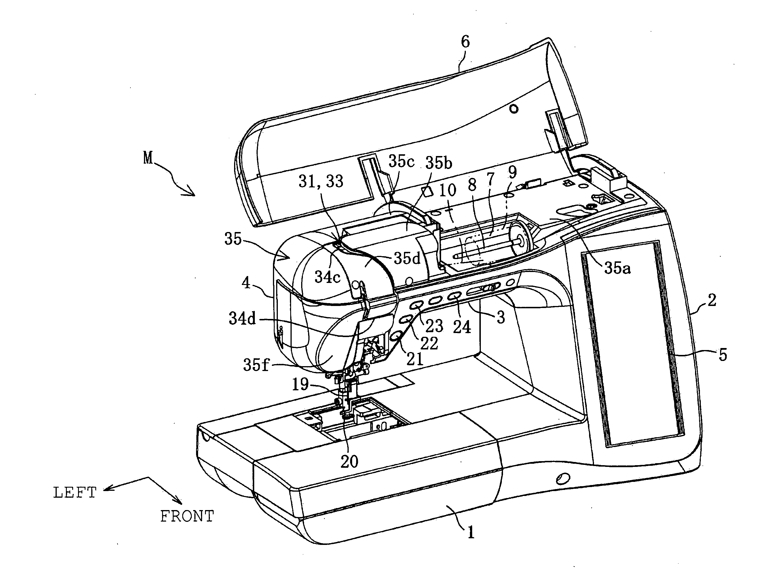 Sewing machine with automatic threading mechanism
