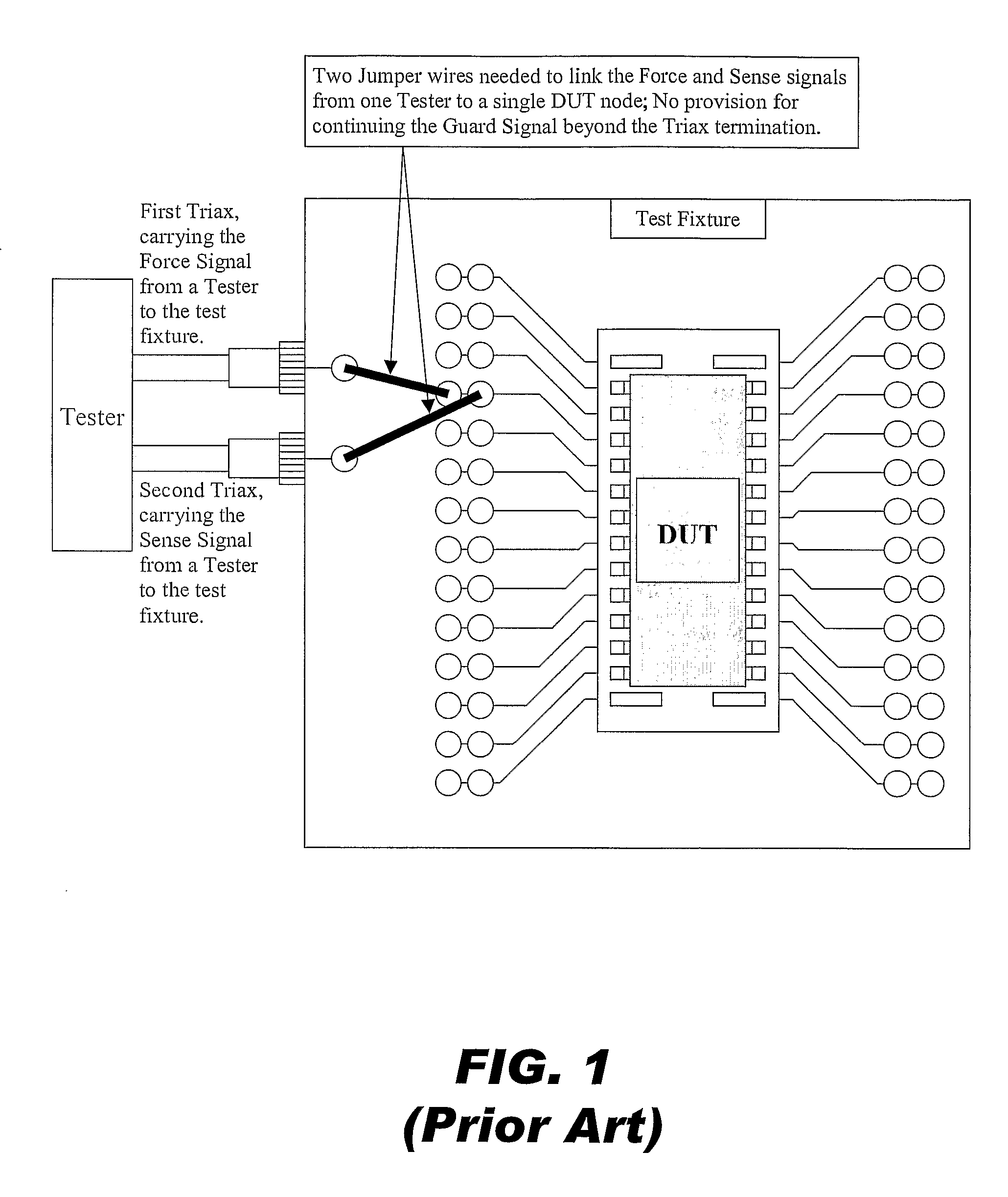 Electrical connector for semiconductor device test fixture and test assembly