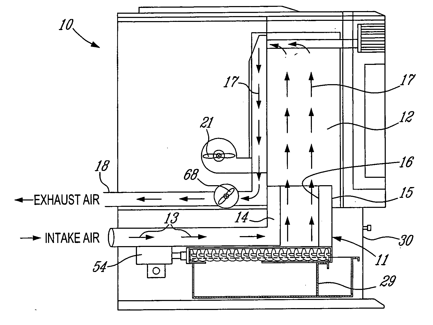 High efficiency cyclone gasifying combustion burner and method