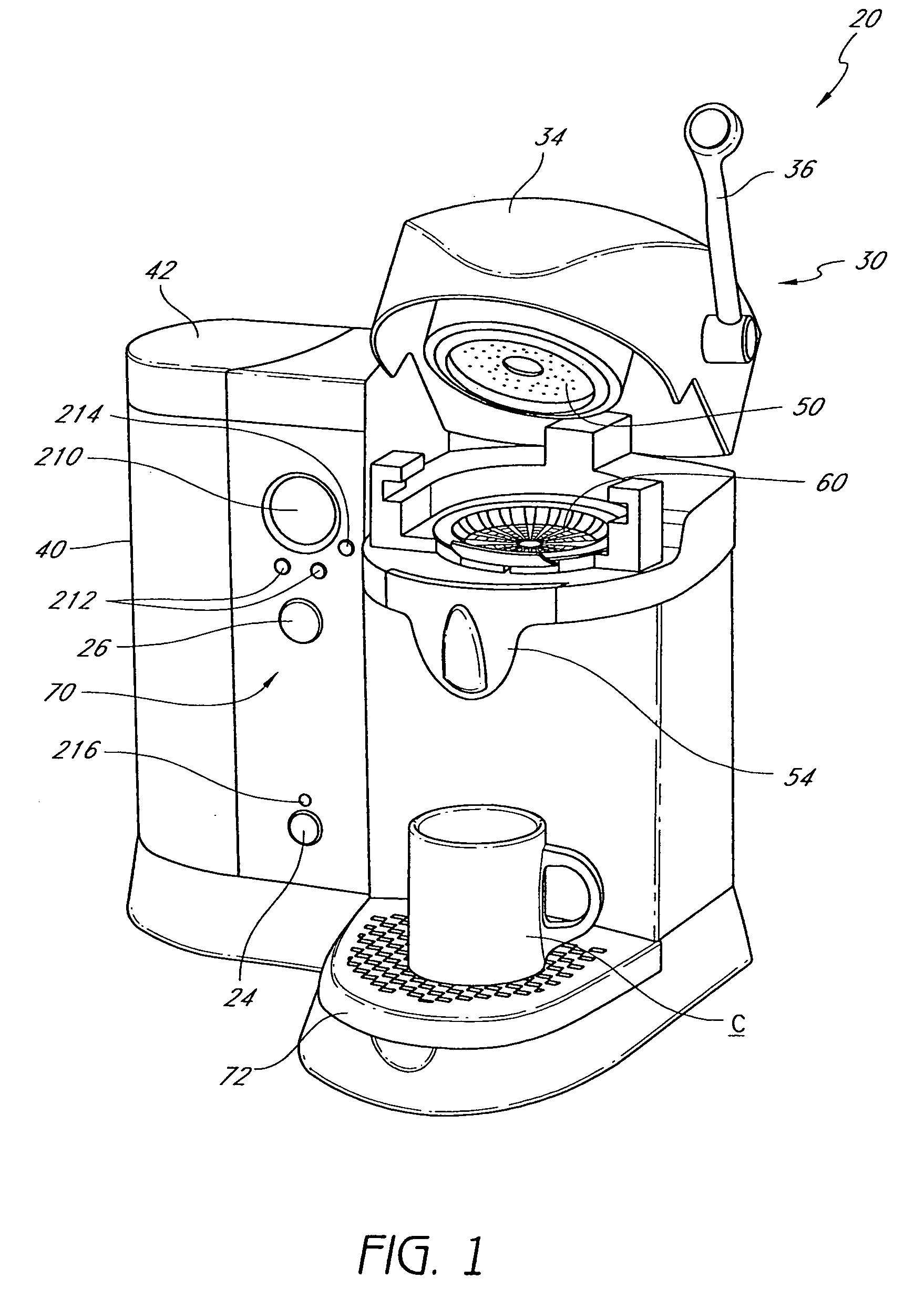 Hot beverage brewing device