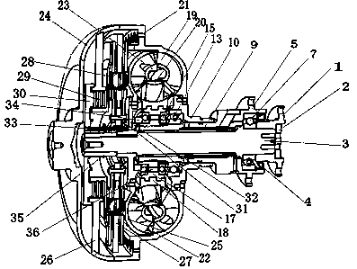 Hydraulic torque converter device with combined vibration absorption function