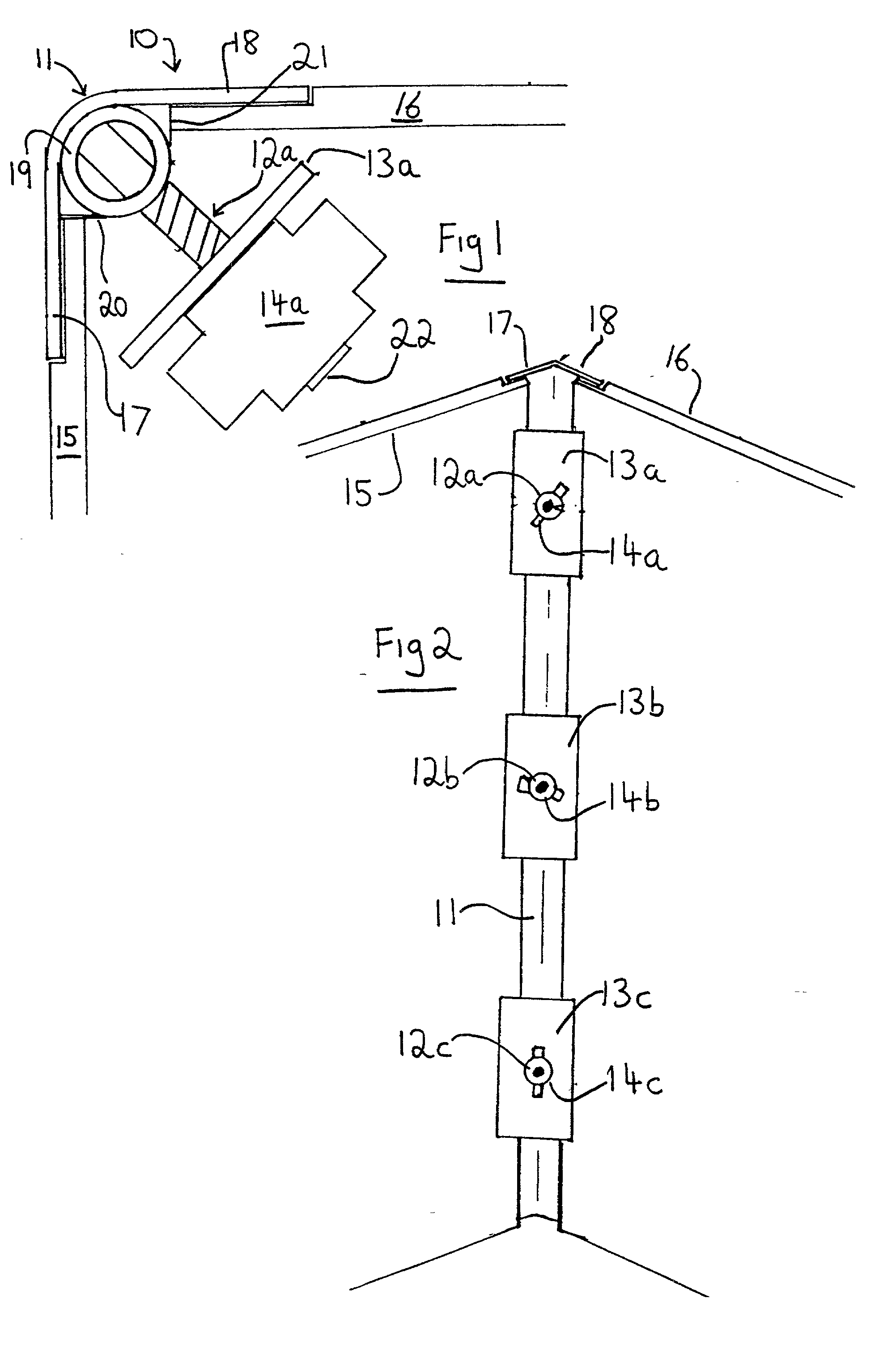 Clamping device for formwork panels
