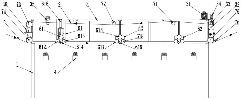 Continuous electrostatic spinning conductive fabric receiving device