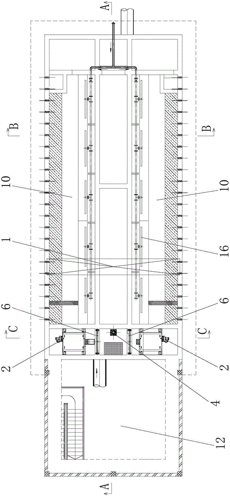 Aerated grit chamber with integrated functions of grit removing, skimming and oil removing