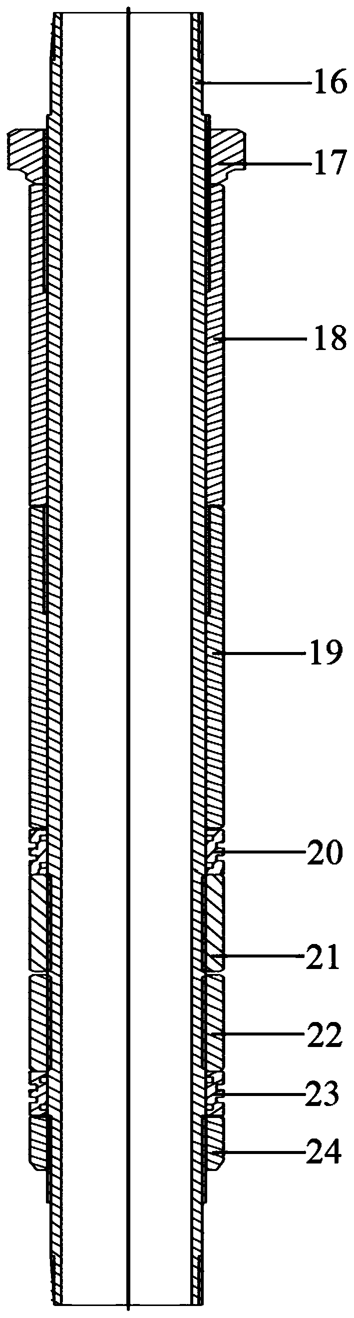 Large-diameter waterproof oil production packer and operation method thereof