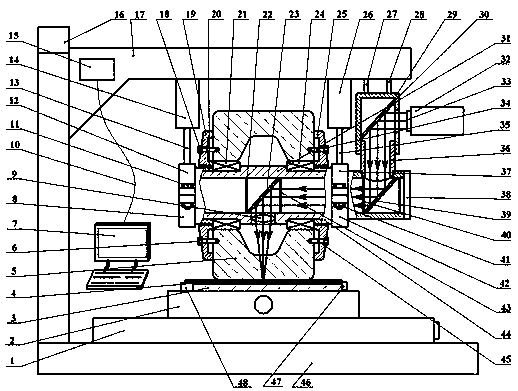 A method and device for surface modification of laser shot peening composite rolling strengthening