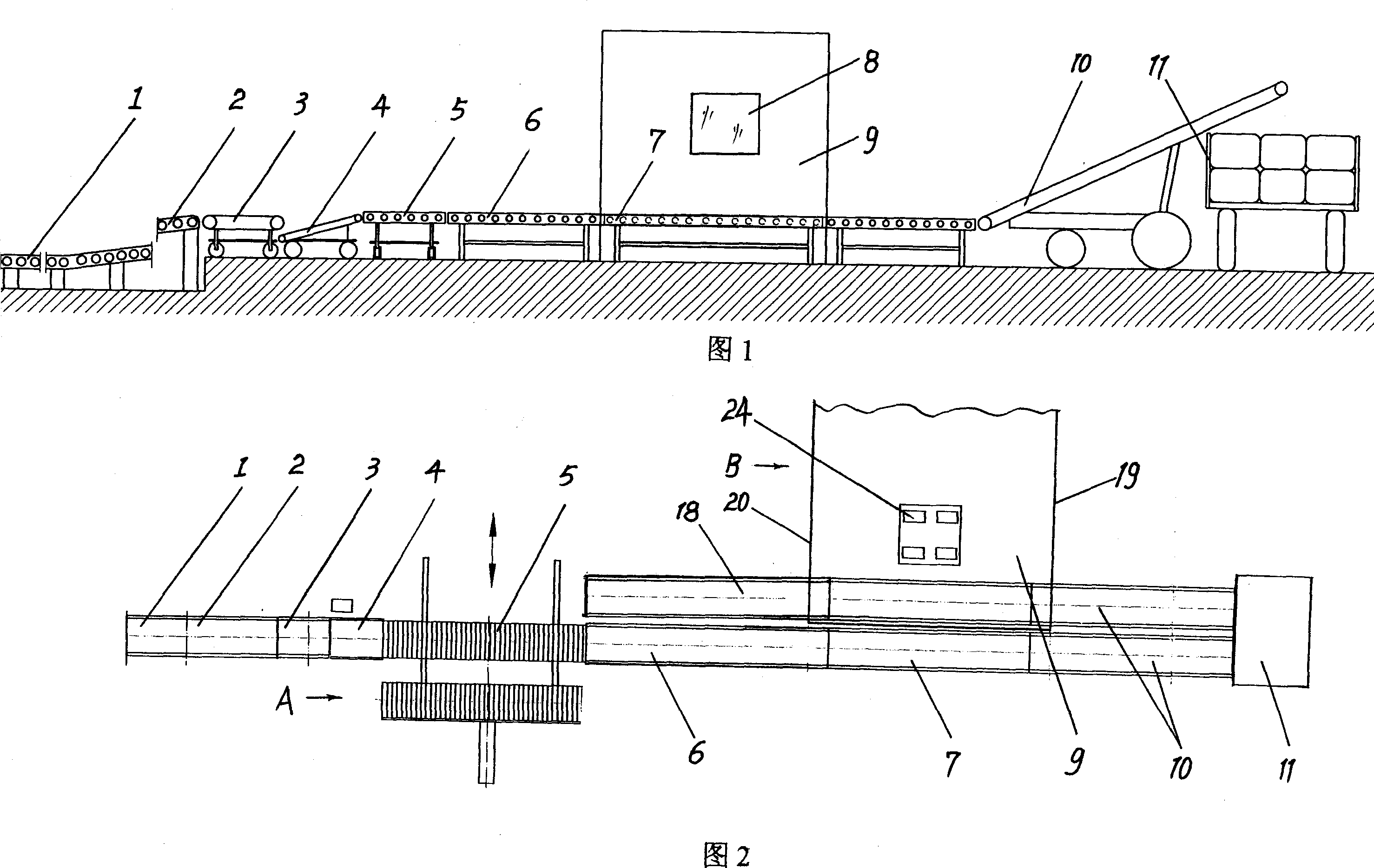 Full-closed automatic tobacco leaf on-line grade-determining, collecting and conveying line