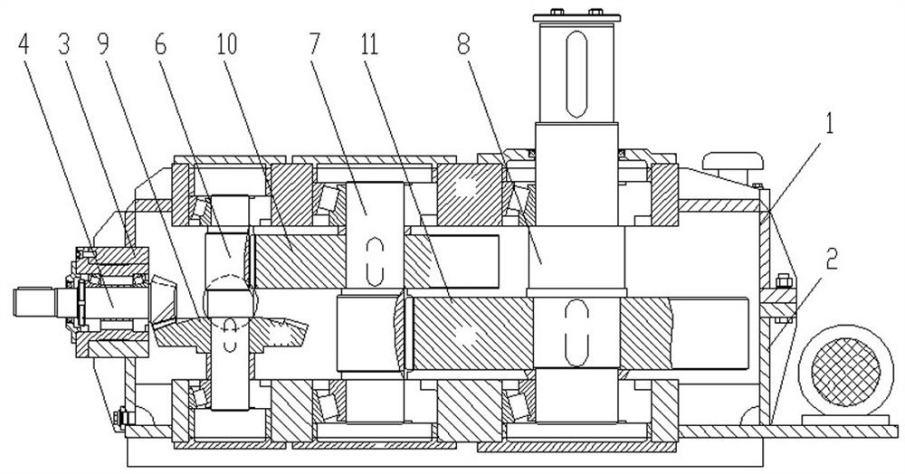 Ladle turret speed reducer of steel mill