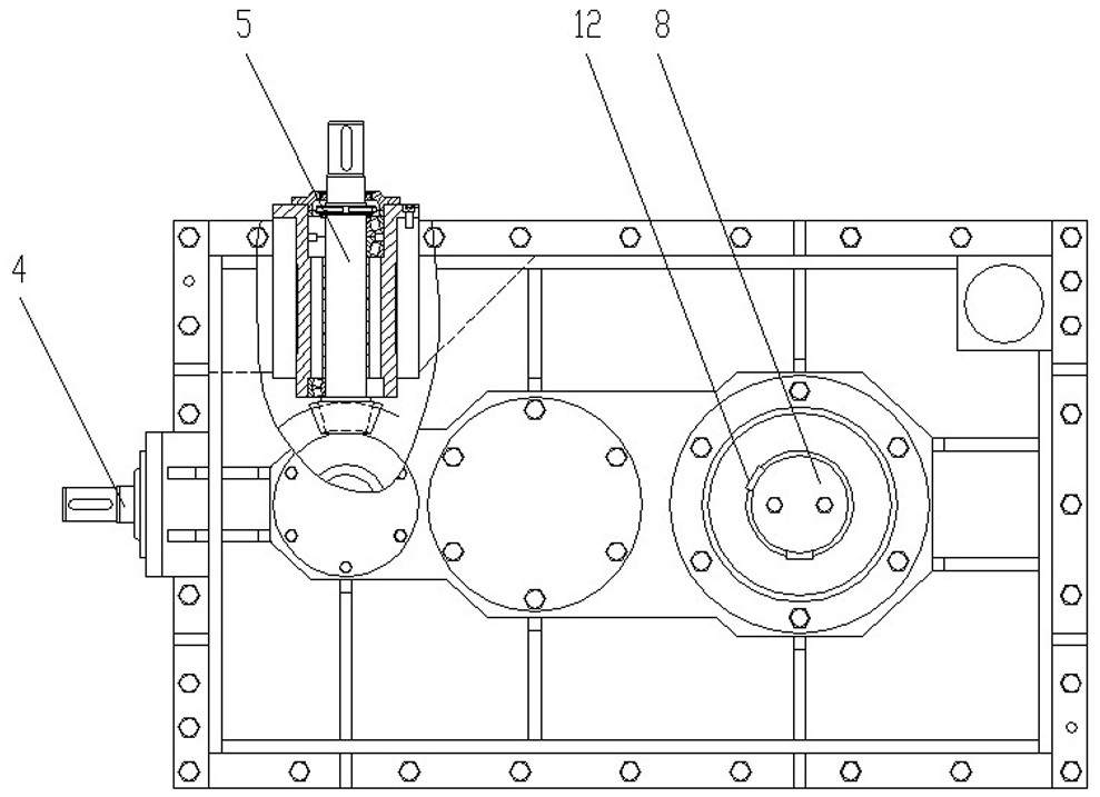 Ladle turret speed reducer of steel mill