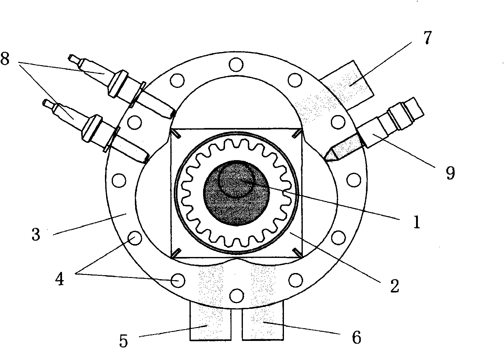 Hybrid-power engine with square rotor