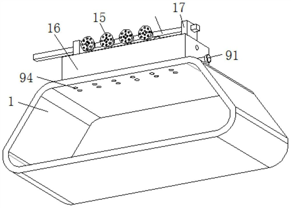 Dust control device for eliminating dust pollution in production and assembly operation of carry-scraper