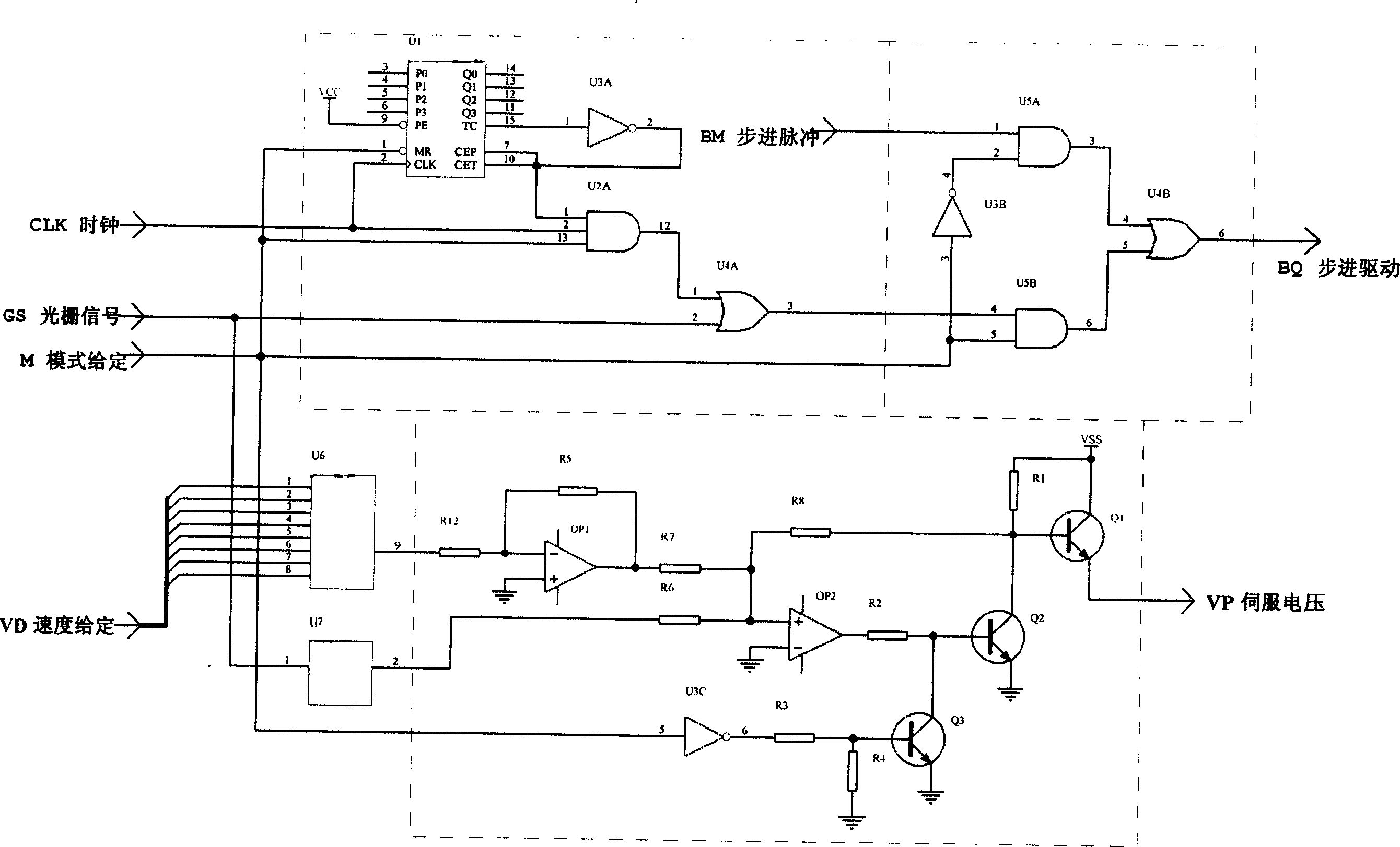 Dual-mode control method and system for stepping motor