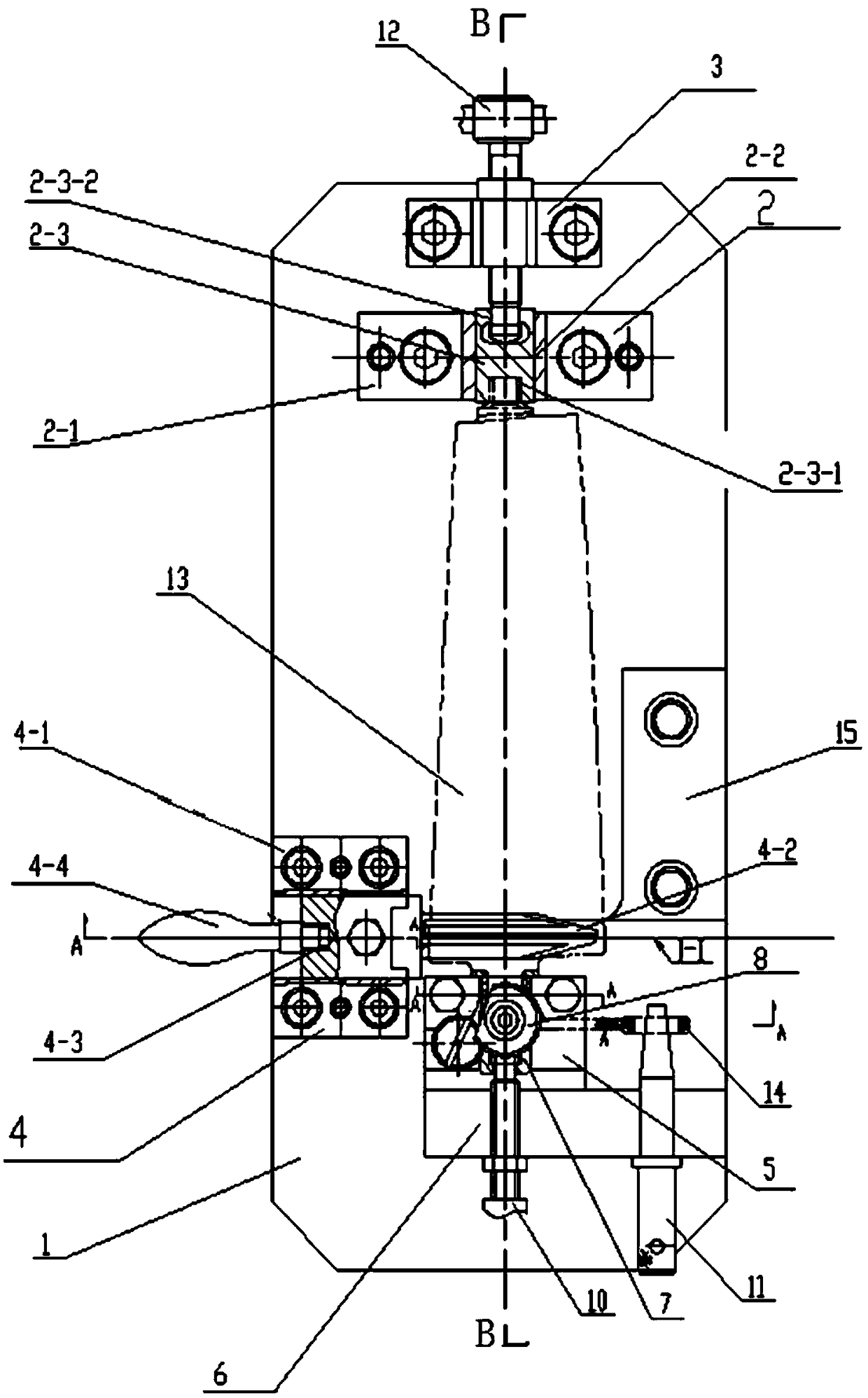 Aero-engine air inlet guide vane and rocker arm combined drilling device and using method thereof
