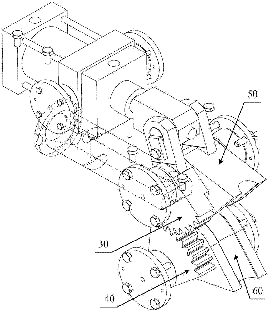 A steel rolling production line and its snap-off shears