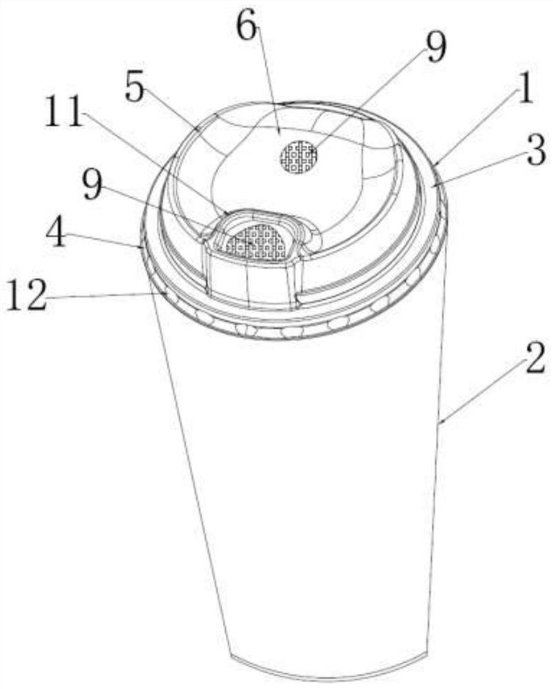 High-barrier straw-free type packaging cup