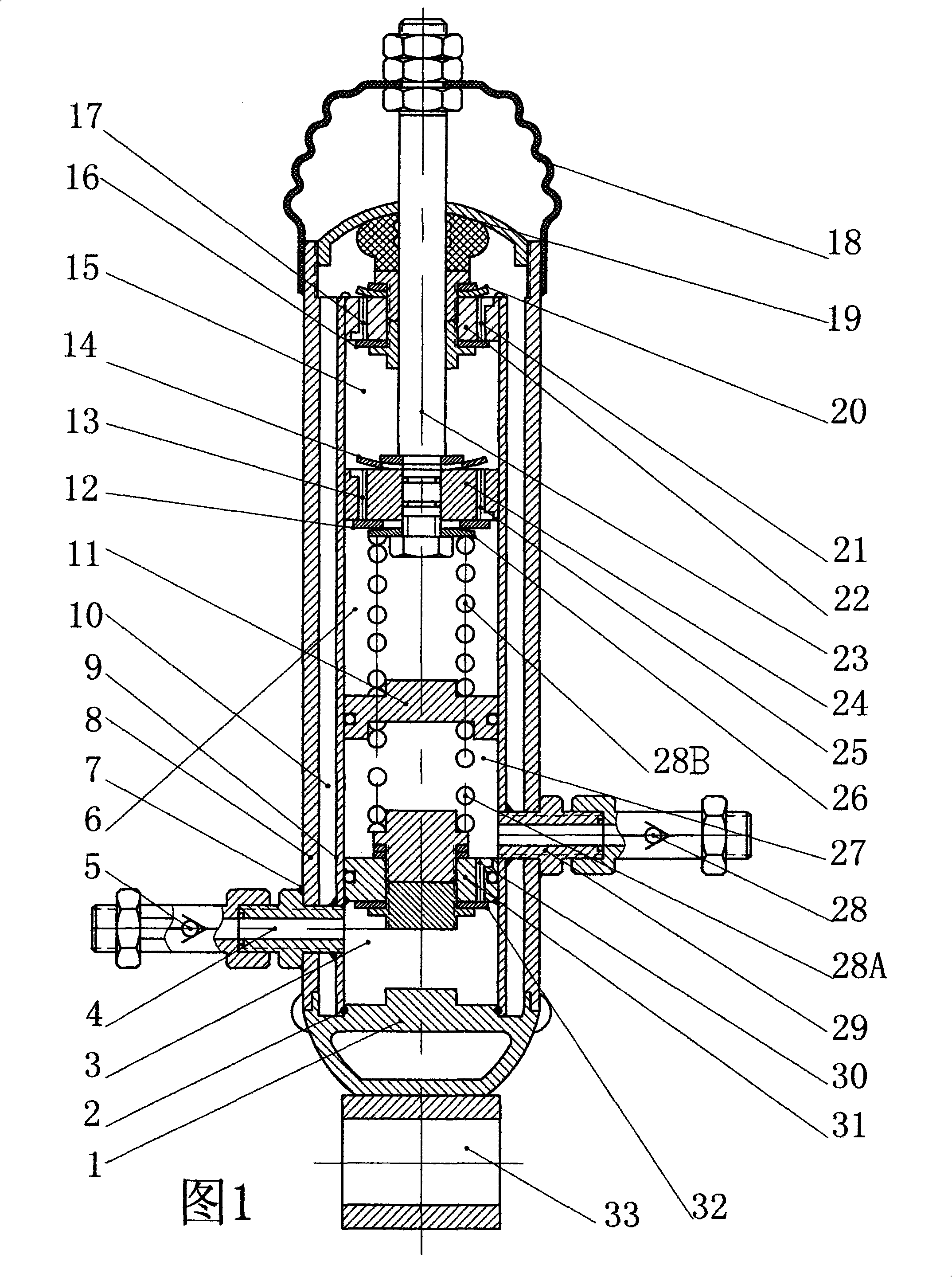 Unpowered drive refrigerating shock absorber